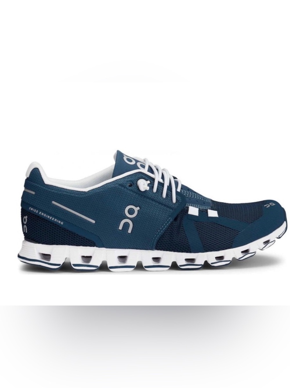 On Cloud Running Shoe for Women in Navy and White